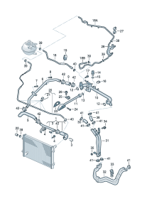 7L6122101C-Water hose Couplpiece  Coolant pipe