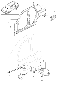 95550393501-Enclosure, side Porsche panamera: