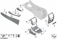 51166996491-Mldg ctr console leather lh