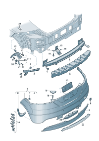 8J0807303E-Plate, bumper For use with parking assist Vehicle type