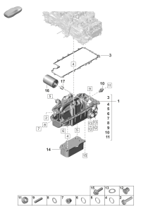 0PB115351-OIL-COOLANT MODULE-M(W164)