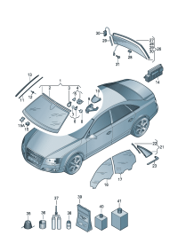 4H0845099ANVB-Window, windshield * Note technology * Production information (not pre-processed)