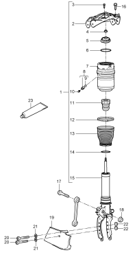 95535803910-Strut-shock absorber  See workshop manual Refer to assy grouping 4  Deprecated parts  
