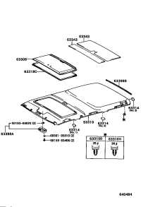 6338860020B0-Lid, roof lining mtg