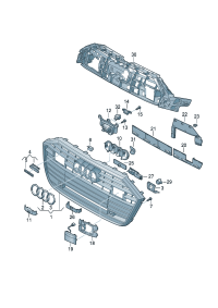 4KD853651-GRILLE, RADIATOR