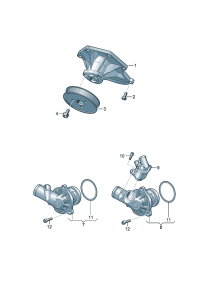 059121005T-W/belt-o Water pump