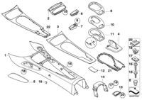 51167069726-Finisher-aluminium, center console
