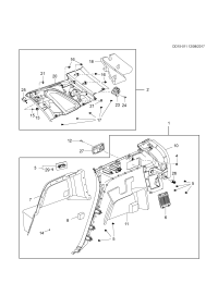 84143667-Trim assy-qtr lwr (incl. 3-8, 10, 11, 14, 26)
