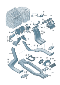 7L0819633-PORSCHE CAYENNEAIR DUCT CENTRE