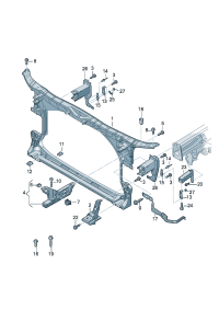 4G0805594A-Bracket, frt w/water Bracket, cooler