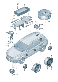 4L0035382B-Housing, beltspeaker Speaker  For w/bosch audio system The model of