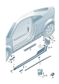 8S0853859B-Garnish assy-s/rail lwr Location for common use:
