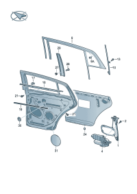 5M0839462-Window regulator without m