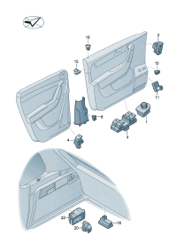 3AD962125-Switch assy-safety Locking the door