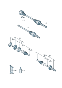 7L8501201-Shaft, half swing