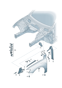 8U0821105-FRONT HOOD LOCK LATCH