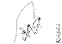51337197301-WINDOW LIFTER FR LH/E90-3 SRS