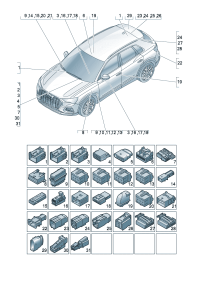 4F0937741F-Receptacle, flat contact  Cooperate as needed: Connector Wiring harness-seat heater