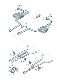 4FD253409J-Muffler ctr