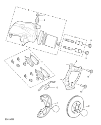10890777-Protector, front brake disc