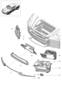 982807682OK1-Grille assy  Deprecated parts (black matt)