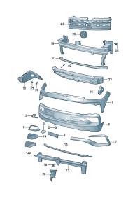 22D853651-Grille, radiator Contains:  D  -19.10.2020