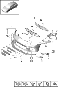 971898010D-Plate, bumper Primed