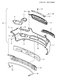 9041933-GARNISH FR BUMPER