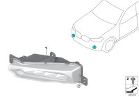 63177412527-Fog lamp LED lh