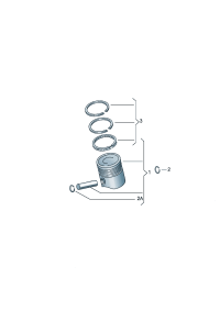 077107099F-Piston  Porsche panamera: