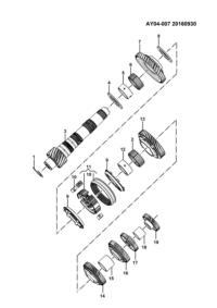 23962762-Spacer, synchronizer hub (shanghai transmission SH20M6)