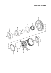 23962784-Bearing, reverse shaft, rear (shanghai transmission SH20M6)