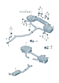 4KD253181C-Muffler & ctr Muffler assy-rr