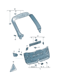 8U08639954PK-Blanking assy Warning emblem (black)