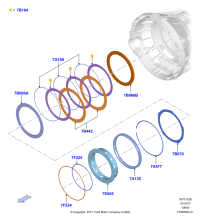 HL3Z7F220A-Plate-clutch outer keyway, NAVIGATOR (U554)
