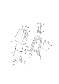 1ED881045E-Mount assy., back