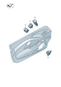 8W0959851F-Regulator, power window Sw assy  (Driver seat)
