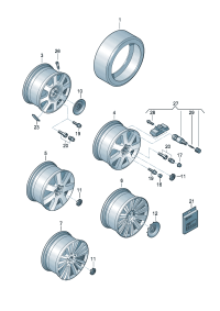 3D0601025S-Wheel rim-aluminium alloy