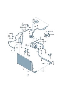 1C0820413G-Condenser, a/c F 1C-6-416 599  F 9C-6-511 298
