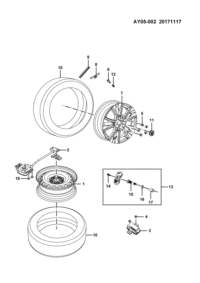 23957721-Lifter assy, spare tire