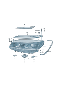 3GD941035C-LED headlamp Contains:  D-04.03.2019