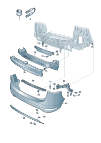 7N0807421C-Plate, bumper  Reprocessing if necessary Opening, parking  Cooperate as needed: