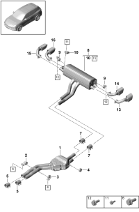 PAB253409C-Muffler f Porsche panamera: