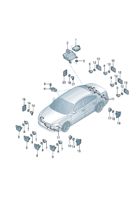 3ED919491GRU-Bracket, sensor (primed)
