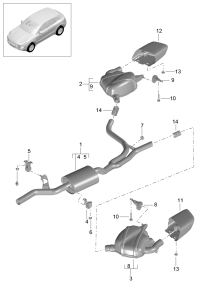 95B253411Y-Muffler ctr