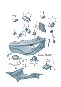 8X0941043-Headlamp, Bulb-gas discharge  (For traffic only)