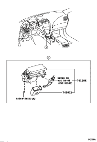 7411033260E2-RECEPTACLE ASSY, FRONT ASH