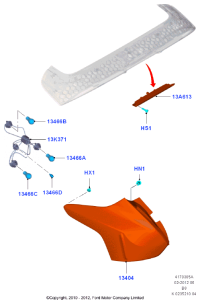 BM5113404BL-Rh, LED lamp includes bulb, wiring harness, lamp assy-rear (Focus 2011-2015 tail lamp-LED rear)