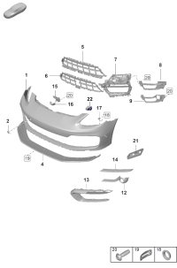 971807683L-GRILLE ASSY-REAR COOLER,OUTLET