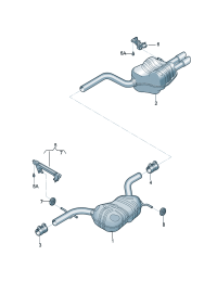 16D253181N-Muffler & fr Muffler assy-rr